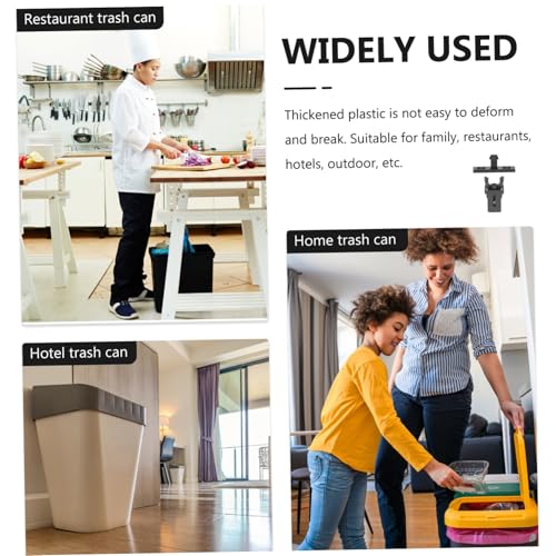 DIKACA Press button Mülleimer Verschluss Kunststoff Schnalle Langlebig Leicht für Haushalt Büro und Studentenwohnheim mit Schwarzen Clips und Steckverbindern von DIKACA