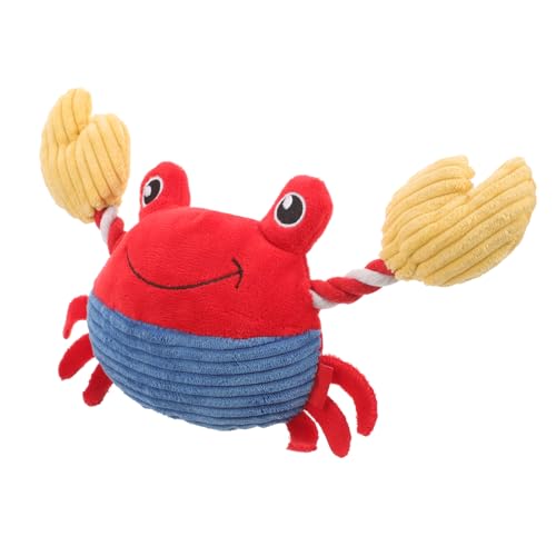 DIKACA Quietschendes Hundespielzeug Krabbenform Robustes Kauspielzeug zur Zahnpflege für Welpen und Kleine bis Mittelgroße Hunde Stresslindernd und Langlebig aus Plüschmaterial DIKACA Quietschendes Hundespielzeug Krabbenform Robustes Kauspielzeug zur Zahnpflege für Welpen und Kleine bis Mittelgroße Hunde Stresslindernd und Langlebig aus Plüschmaterial von DIKACA