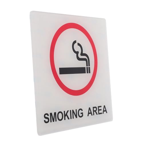 DIKACA Rauchbereich Schild Selbstklebend Wetterfest Kunststoff Klar Lesbar Minimalistisches Design für Büro Restaurant Schule und Öffentliche Bereiche DIKACA Rauchbereich Schild Selbstklebend Wetterfest Kunststoff Klar Lesbar Minimalistisches Design für Büro Restaurant Schule und Öffentliche Bereiche von DIKACA