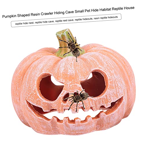 DIKACA Reptilien Versteck Höhle Kürbisform Resin Kleintier Unterschlupf Versteckplatz für Schildkröten Eidechsen und Spinnen Halloween Deko Haustier Habitat DIKACA Reptilien Versteck Höhle Kürbisform Resin Kleintier Unterschlupf Versteckplatz für Schildkröten Eidechsen und Spinnen Halloween Deko Haustier Habitat von DIKACA
