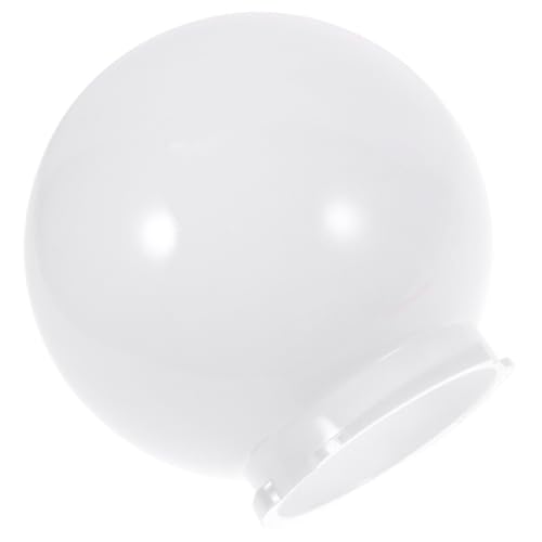 DIKACA Runder Acryl Lampenschirm Außen Kugelförmiger Lampenpost Abdeckung Weiß Milchig Wetterfest Für Garten Wegbeleuchtung Patio Lampe von DIKACA