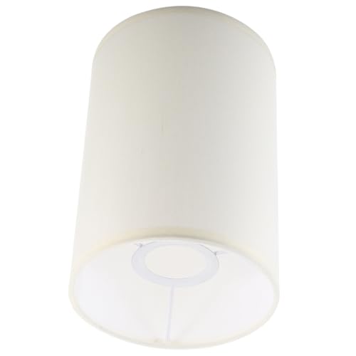 DIKACA Runder Moderner Lampenschirm Lampenfassung Dekorativer Lampenüberzug in Beige für Wohnzimmer Schlafzimmer Stehlampe Tischlampe Ersatzlampenschirm von DIKACA
