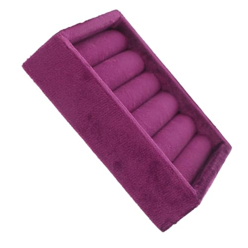 DIKACA Schmuckablage Lint Schmucktablett mit Samtigem Lining Großer Ringschmuck Organizer für Ohrringe und Ringe Tragbares Schmuckfach für Kommode Stilvolle Aufbewahrung von DIKACA