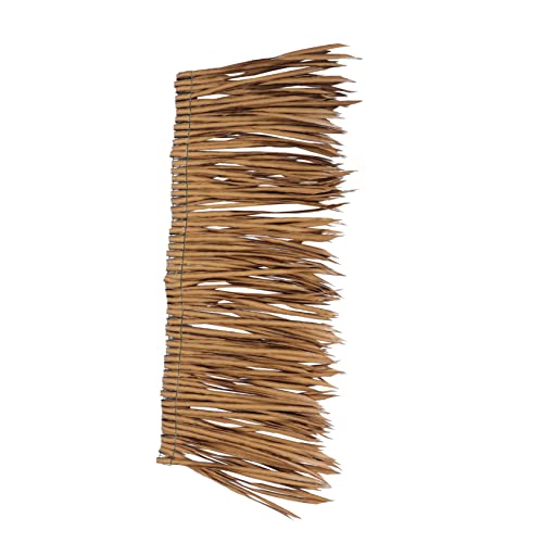DIKACA Simulierte Strohdachziegel Synthetisches Stroh außen simuliertes Strohdach simulierte Strohmatte Grassockeldach Reetdachmaterial Dachstroh Sport Light Brown von DIKACA
