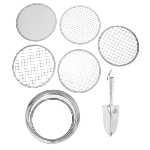 DIKACA Teiliges Bodensieb Gartenarbeit aus Rostfreiem Edelstahl mit Siebnetzen und Schaufel Verstellbares Erd Kompostsieb für Steinentfernung und Bodenfiltration Langlebig und Tragbar DIKACA Teiliges Bodensieb Gartenarbeit aus Rostfreiem Edelstahl mit Siebnetzen und Schaufel Verstellbares Erd Kompostsieb für Steinentfernung und Bodenfiltration Langlebig und Tragbar von DIKACA