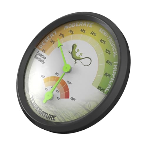 DIKACA Thermometer Temperatur Und Feuchtigkeitsmonitor Reptilien Luftbefeuchter Hygrometer Für Schildkrötentanks Feuchtigkeitsmesser Zubehör Für Reptilientanks Reptilien von DIKACA
