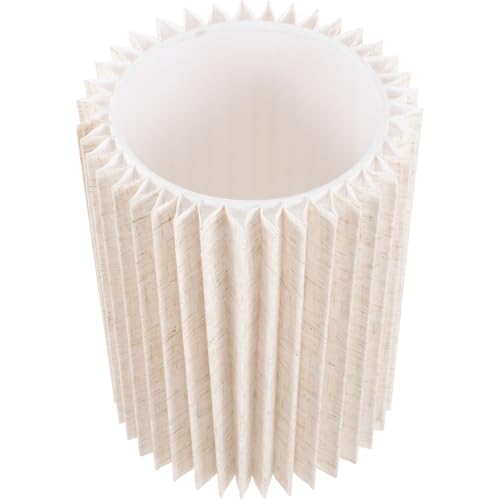 DIKACA Tischlampe Lampenschirm aus Stoff Beige Dekorativer Lampenschirm für Schreibtisch Nachttisch Weiches Licht Schutz vor Blendung von DIKACA