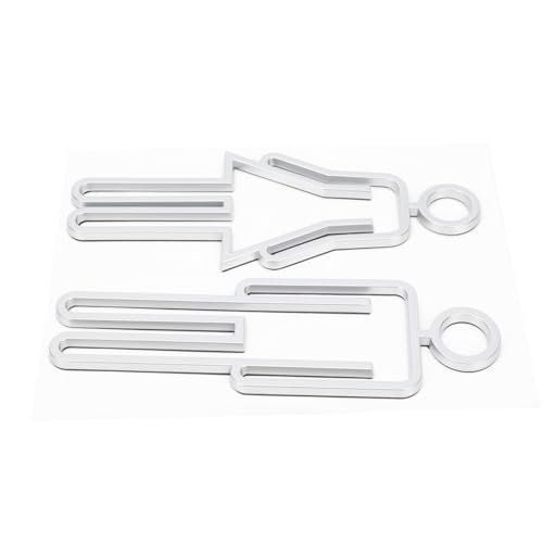 DIKACA Toilettenschild aus Hochwertigem Metallimitat Silberfarben Robustes Wc Türschild Stilvolle Toilettenbeschilderung für Damen und Herren Klar Erkennbare Hinweise für Bad und Wc DIKACA Toilettenschild aus Hochwertigem Metallimitat Silberfarben Robustes Wc Türschild Stilvolle Toilettenbeschilderung für Damen und Herren Klar Erkennbare Hinweise für Bad und Wc von DIKACA