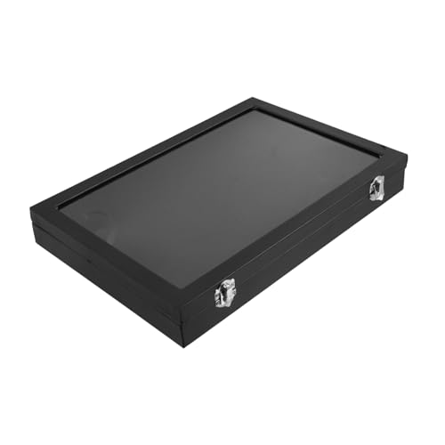 DIKACA Transparente Aufbewahrungsbox mit Fächern für Medaillen und Abzeichen Staubdichte Vitrine Schmuck und Pin Display Organizer Vielseitig Tragbar für Sammlung und Präsentation von DIKACA