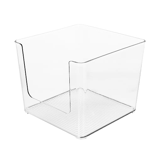 DIKACA Transparente Buchaufbewahrungsbox aus Dickem Kunststoff Stapelbarer Organizer mit Kreativem Design für Zuhause Schule und Bibliothek Praktischer Buch und Dokumentenbehälter Klein von DIKACA