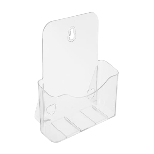 DIKACA Transparenter Acryl Prospektständer Wand Tischhalterung Moderner Magazinhalter für Büro Klarer Dokumentenhalter zur Ordentlichen Präsentation von Broschüren und Katalogen von DIKACA