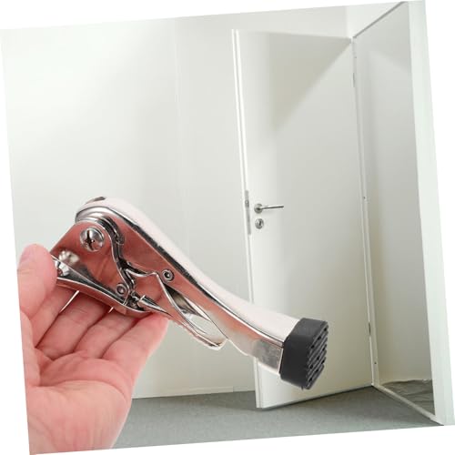 DIKACA Verstellbarer Kickdown Türstopper aus Aluminiumlegierung mit Rutschfester Gummibasis Robuster Metall Bodentürhalter für Innentüren Einfache Bedienung durch Fuß Langlebiger Schutz von DIKACA