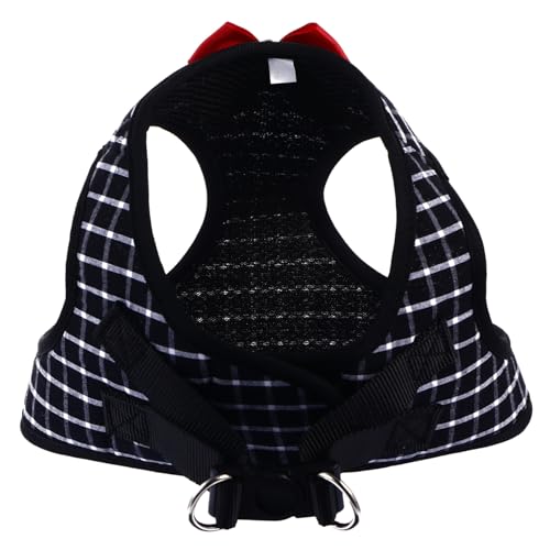 DIKACA Verstellbares Hundegeschirr mit Schleifenmuster Brustgeschirr für Welpen und Katzen Schonender Tracheaschutz Atmungsaktiv Inklusive Verstellbarer Leine für Spaziergänge und DIKACA Verstellbares Hundegeschirr mit Schleifenmuster Brustgeschirr für Welpen und Katzen Schonender Tracheaschutz Atmungsaktiv Inklusive Verstellbarer Leine für Spaziergänge und von DIKACA