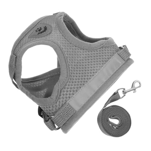 DIKACA Verstellbares Katzen und Kleinhund Geschirr Set Atmungsaktive Mesh Weste mit Leine aus Robustem Material Ausbruchsicher für Kleine Katzen und Hunde DIKACA Verstellbares Katzen und Kleinhund Geschirr Set Atmungsaktive Mesh Weste mit Leine aus Robustem Material Ausbruchsicher für Kleine Katzen und Hunde von DIKACA