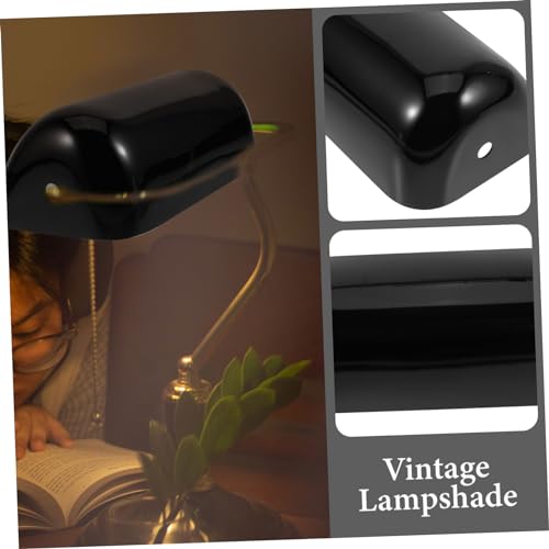 DIKACA Vintage Glass Lampshade Ersatzschirm für Bankerslampe Schreibtischleuchte Retro Lamp Cover Tischleuchte Zubehör aus Glas Installieren Eleganter Stil von DIKACA