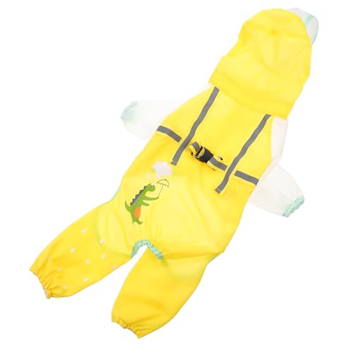 DIKACA Wasserdichter Hunderegenmantel mit Ganzkörper Schutz Verstellbarem Druckknopfverschluss Atmungsaktiv für Kleine und Mittelgroße Hunde Praktischer Packbeutel für Outdoor und von DIKACA