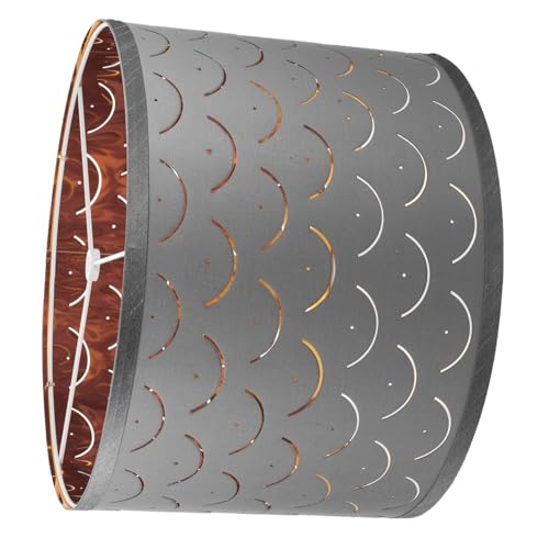 DIKACA Wellenförmiger Halbkreisförmiger Lampenschirm aus Stoff für Tisch Wandlampen Robuste Verarbeitung Schützender Lichtschutz Geeignet für Wohn Schlafzimmer Graue Farbe Langlebig und DIKACA Wellenförmiger Halbkreisförmiger Lampenschirm aus Stoff für Tisch Wandlampen Robuste Verarbeitung Schützender Lichtschutz Geeignet für Wohn Schlafzimmer Graue Farbe Langlebig und von DIKACA