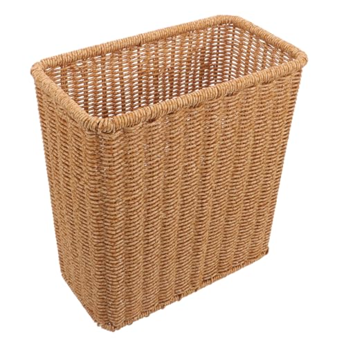 DIKACA Woven Trash Basket Mülleimer ohne Deckel Leichter Müllbehälter Vielseitig für Küche Bad Toilette Wohnräume Geeignet Praktische Aufbewahrung von DIKACA
