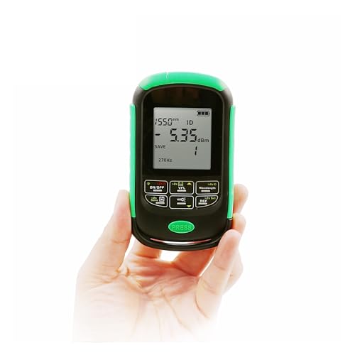 DIKAMAN Glasfaserkabeltester, 4in1 Li-Lion Batterie Optischer Leistungsmesser Visual Fault Locator Netzwerkkabeltest Glasfasertester Hohe Stabilität(60C-15mw 15KM) von DIKAMAN