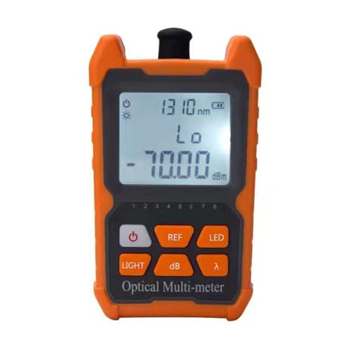 DIKAMAN Glasfaserkabeltester, MINI OPM Handheld Mini Fiber Optical Power Meter Glasfaserkabel Tester -70+6dBm Oder -50+26dBm Hohe Stabilität(Dry battery-50 to 26) von DIKAMAN