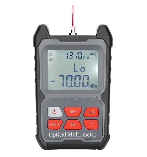 DIKAMAN Glasfaserkabeltester, Mini-Handheld OPM Tragbarer High-End-Trockenbatterie-Glasfaser-Leistungstester Optischer Leistungsmesser Hohe Stabilität von DIKAMAN