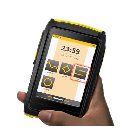 DIKAMAN Glasfaserkabeltester, Mini OTDR Aktive Faser Live Test 1550nm 20dB Optische Faser Reflektometer Touchscreen OPM Ereignis Karte Faser Tester Hohe Stabilität(FWT 100 S5L iOLA APC) von DIKAMAN