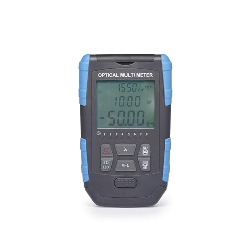 DIKAMAN Glasfaserkabeltester, Optischer Leistungsmesser -50 ~ + 26 DBm 4-in-1-Multifunktions-Glasfaser-Netzwerkkabeltester, Visueller Fehlerorter, 15 MW Hohe Stabilität von DIKAMAN