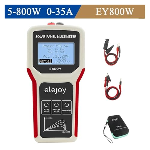 DIKAMAN Glasfaserkabeltester, Solar Panel Tester Photoik Panel Multimeter MPPT Erkennung Spannung Werkzeug Voltmeter Hohe Stabilität(800W) von DIKAMAN