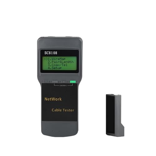 DIKAMAN Glasfaserkabeltester, Tragbarer LCD-Netzwerktester Und LAN-Telefonkabeltester Und Messgerät Mit Display RJ45 Hohe Stabilität von DIKAMAN