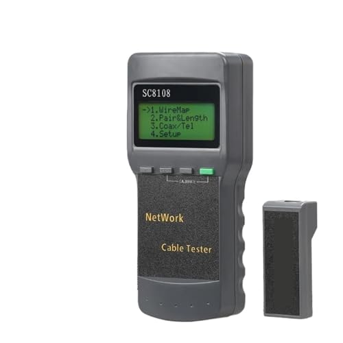 DIKAMAN Glasfaserkabeltester, Tragbarer LCD-Netzwerktester Und LAN-Telefonkabeltester Und Messgerät Mit LCD-Display Hohe Stabilität von DIKAMAN