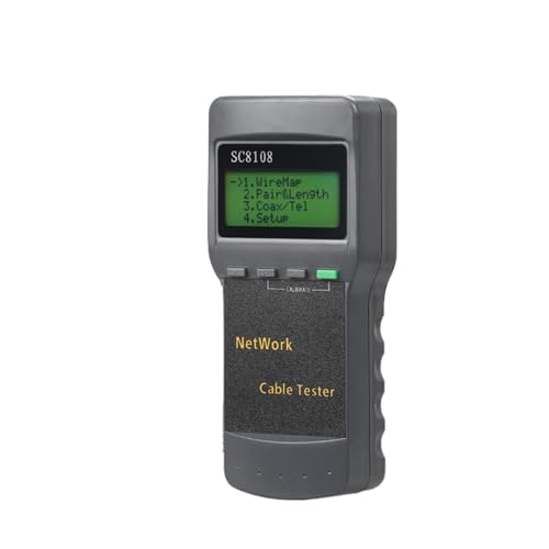 DIKAMAN Glasfaserkabeltester, Tragbarer LCD-Netzwerktester Und LAN-Telefonkabeltester Und Messgerät Mit LCD-Display RJ45 Hohe Stabilität von DIKAMAN