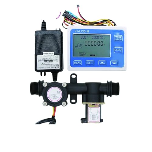 Durchflussmesser, ZJ-LCD-M Flüssigkeitsdurchflussregler mit LCD-Display 1/2 Zoll Rohr Digitaler Durchflussmesser Magnetventil for Abfüllmaschine für Wasser, Diesel, Gasöl von DIKAMAN