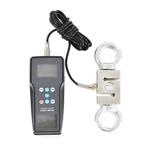 Dynamometer, Kraftmessgerät Push Pull Tester Messgerät mit externem Sensor Max. Kraftbereich 1000 Kgf 9800N 2200 Lbf LCD-Display Datenspeicher Dynamometer, Kraftmessgerät Push Pull Tester Messgerät mit externem Sensor Max. Kraftbereich 1000 Kgf 9800N 2200 Lbf LCD-Display Datenspeicher von DIKAMAN