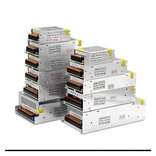 Geregeltes DC-Universal-Schaltnetzteil AC 220 bis 48V24V12V5V DC Schaltnetzteil Adapter Hochleistungstransformator 5A10A20A für LED-Lichtleiste, 3D-Drucker, Radio, Computer P(120W Adjustable) von DIKAMAN
