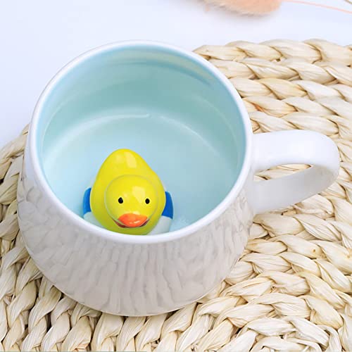 DIKARIYA Süß Ente Tasse Geschenk, 350ML 3D Tier Tasse Lustige Kaffeetasse, Tasse aus Keramik mit 3D Ente Tier, Süße Cartoon Ente Tee Kaffee Becher Weihnachtsgeschenke für Frauen Freund Jungen Frauen DIKARIYA Süß Ente Tasse Geschenk, 350ML 3D Tier Tasse Lustige Kaffeetasse, Tasse aus Keramik mit 3D Ente Tier, Süße Cartoon Ente Tee Kaffee Becher Weihnachtsgeschenke für Frauen Freund Jungen Frauen von DIKARIYA