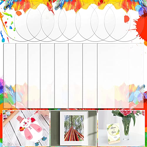 DIKEBAO 20 Stück Acrylplatte Durchsichtig Kunststoffplatten Acrylglas Platte Rund Acrylscheibe Transparente Acrylglas Platte 2mm Plexiglasplatten Acryl Scheibe für Rahmen Malerei Modelle Kunsthandwerk von DIKEBAO