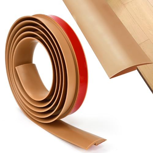 DIKEBAO Übergangsschiene Selbstklebend Übergangsleiste Laminat Abschlussleiste Vinyl Abschlussprofil PVC Übergangsprofil 2m Teppichschienen Vinylboden Abschlussleiste für Teppich Boden (Braun 35mm) von DIKEBAO