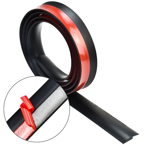 DIKEBAO Übergangsschiene Selbstklebend Übergangsleiste Laminat Abschlussleiste Vinyl Abschlussprofil PVC Übergangsprofil 2m Teppichschienen Vinylboden Abschlussleiste für Teppich Boden (Schwarz 35mm) von DIKEBAO