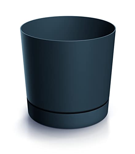 Blumentopf Ø 14 cm, Höhe 14 cm | Übertopf in Eleganter Design aus langlebigem Kunststoff, witterungs- und UV-beständig | Blumentöpfe für stilvolle Garten- und Raumgestaltung | Anthrazit von DIKEL