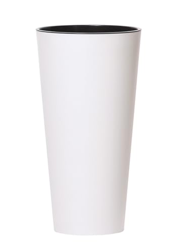 Blumentopf Ø 40 cm, Höhe 76 cm | Blumenkübel in Eleganter Design aus langlebigem Kunststoff, witterungs- und UV-beständig | Übertopf für stilvolle Garten- und Raumgestaltung | Weiß von DIKEL