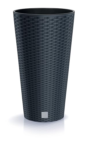 DIKEL Blumentopf ⌀ 20 cm | Übertöpfe mit Rattanoptik und wetterfestem Einsatz | Pflanzentöpfe für stilvolle Innen- und Außengestaltung| Blumentöpfe für weniger Erde und einfache Pflege | Anthrazit DIKEL Blumentopf ⌀ 20 cm | Übertöpfe mit Rattanoptik und wetterfestem Einsatz | Pflanzentöpfe für stilvolle Innen- und Außengestaltung| Blumentöpfe für weniger Erde und einfache Pflege | Anthrazit von DIKEL