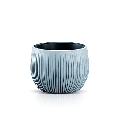 DIKEL Blumentopf Ø 15 cm, Höhe 14 cm | Übertopf in Betonoptik aus langlebigem Kunststoff, witterungs- und UV-beständig | Blumentöpfe für stilvolle Garten- und Raumgestaltung | Beton von DIKEL
