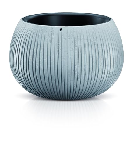 DIKEL Blumentopf Ø 20 cm, Höhe 16 cm | Übertopf in Betonoptik aus langlebigem Kunststoff, witterungs- und UV-beständig | Blumentöpfe für stilvolle Garten- und Raumgestaltung | Beton von DIKEL