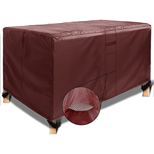 DIKENI Abdeckhaube für Gartenmöbel 120x60x90cm, Abdeckung Lounge Sofa Atmungsaktive Schutzhülle Gartenmöbel Abdeckung für Gartenmöbel Gartentische Sitzgarnituren Möbelsets, Braun von DIKENI