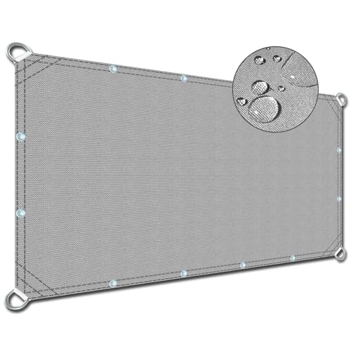 Sonnensegel Leinwand 1.8x2.6m, UV Schutz Sonnenschutz Witterungsbeständig Sonnentuch Rechteck für Patio Pergola Pool grau von DIKENI