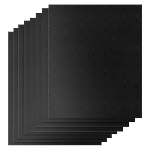 DIKER Grill Mat, Barbecue Sheets Non Stick Reusable, Baking Mats, Teflon Cooking Mats, Weber Barbeque Mats, Fiberglass Grillmatics Mats for Charcoal Grill, BBQ Accessories for Gas, 8pcs Set 40x33cm von DIKER