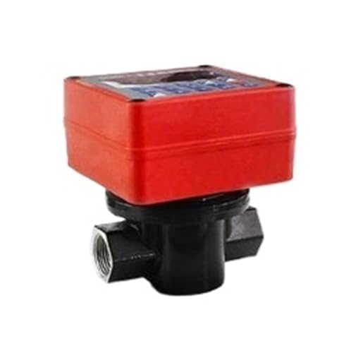 OPFVUJIKX 12V/24V/220 Quantitativer Durchflussmesser Dieselöl-Durchflussmesser Digitale Tankanzeige Elektronischer Getriebezähler 1 Zoll Turbinen-LCD-Anzeige(220-V 1 inch Meter) von DIKKAC