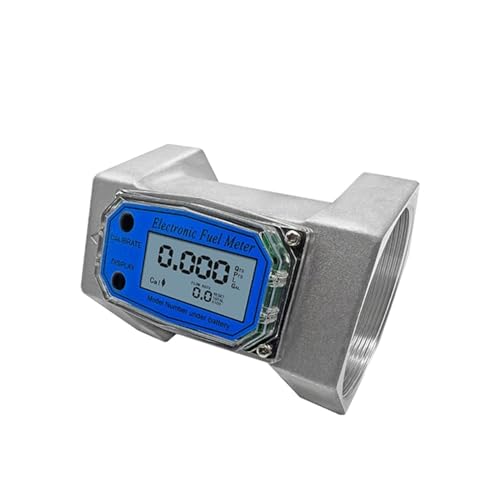 OPFVUJIKX 367D Flüssigkeitsdurchflussmesser mit LCD-Anzeige for Kraftstoffwasser 1 Zoll/2 Zoll/2,5 Zoll/3 Zoll elektronischer Durchflussmesser(3inches) von DIKKAC
