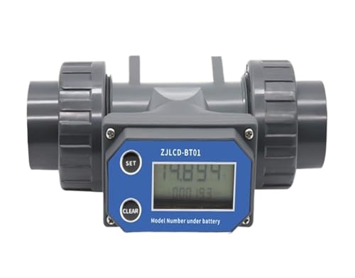 OPFVUJIKX DN25-DN80 Wasserdurchflussmesser, Durchflussmesser mit LCD-Digitalanzeige, Flüssigwasser aus PVC-Rohr for die Bewässerung von Bauerngärten(DN80 Without Cable) von DIKKAC