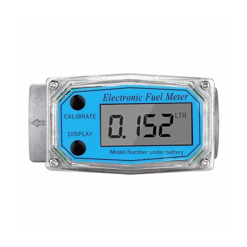 OPFVUJIKX Digitaler Durchflussmesser, Durchflussmesser 1" NPT LED-Ziffern-Kraftstoff-Kerosin-Benzin-Zähler, PCB-Durchflussanzeiger-Sensorzähler OPFVUJIKX Digitaler Durchflussmesser, Durchflussmesser 1" NPT LED-Ziffern-Kraftstoff-Kerosin-Benzin-Zähler, PCB-Durchflussanzeiger-Sensorzähler von DIKKAC